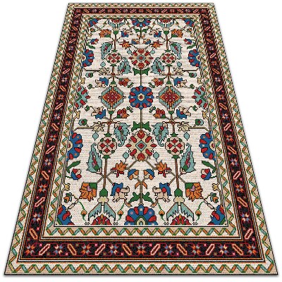 Modny dywan winylowy Florystyczna mozaika