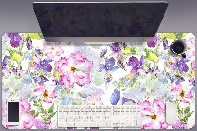 Mata ochronna na biurko Fioletowe kwiaty