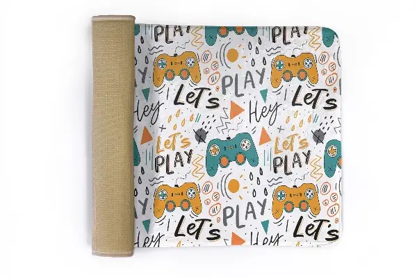Dywanik Kontrolery do gier i napisy "Let's Play"