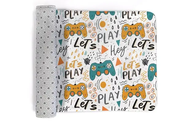 Dywanik Kontrolery do gier i napisy "Let's Play"