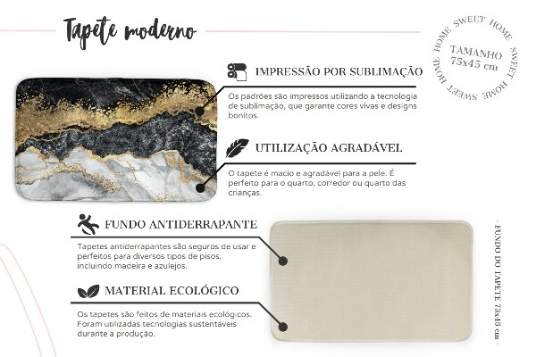 Dywanik do kuchni Geometryczny wzór z motywem arabeski.