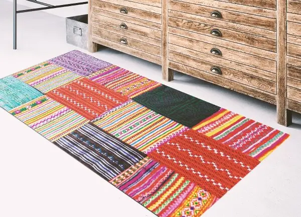 Dywan winylowy do domu Turecki patchwork