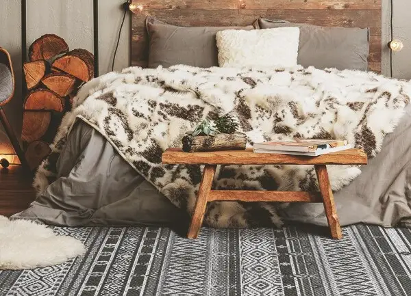 Modny winylowy dywan wewnętrzny Małe romby