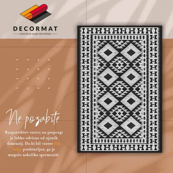 Modny winylowy dywan wewnętrzny Retro wzór