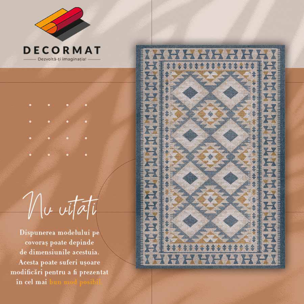 Modny dywan winylowy Retro design