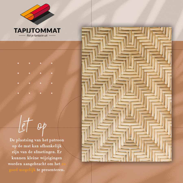 Modny winylowy dywan Wiklinowa tekstura