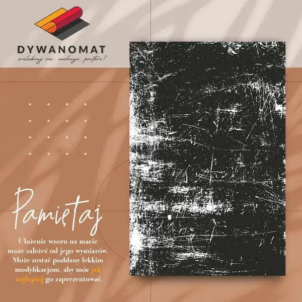 Modny dywan winylowy Czarny porysowany beton