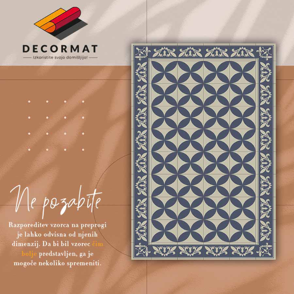 Wewnętrzny dywan winylowy Wzór Azulejos