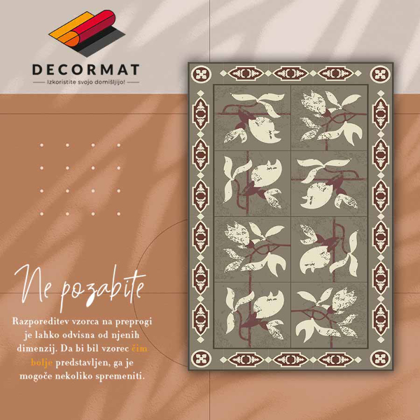 Dywan winylowy do domu Płytki magnolia