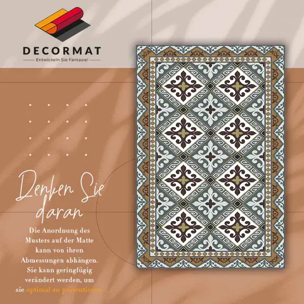 Uniwersalny dywan winylowy Geometryczne kwiaty