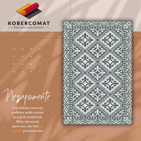 Dywan winylowy Geometryczny wzór kwiaty