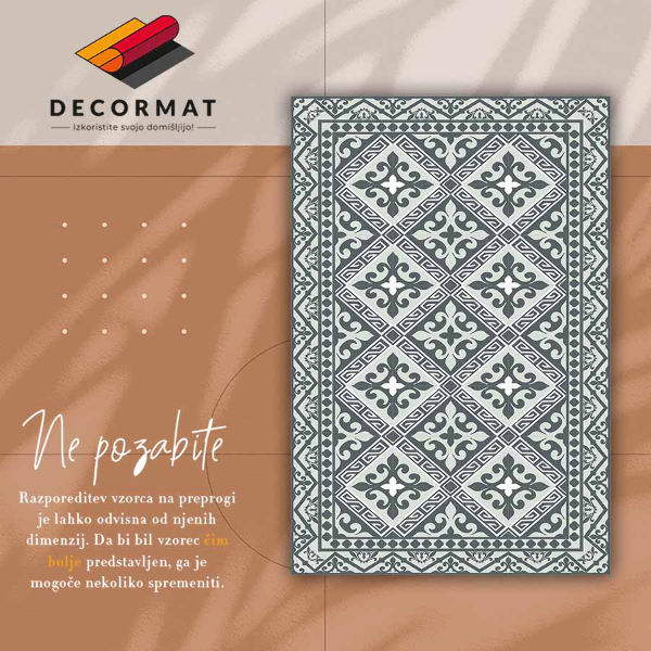 Dywan winylowy Geometryczny wzór kwiaty