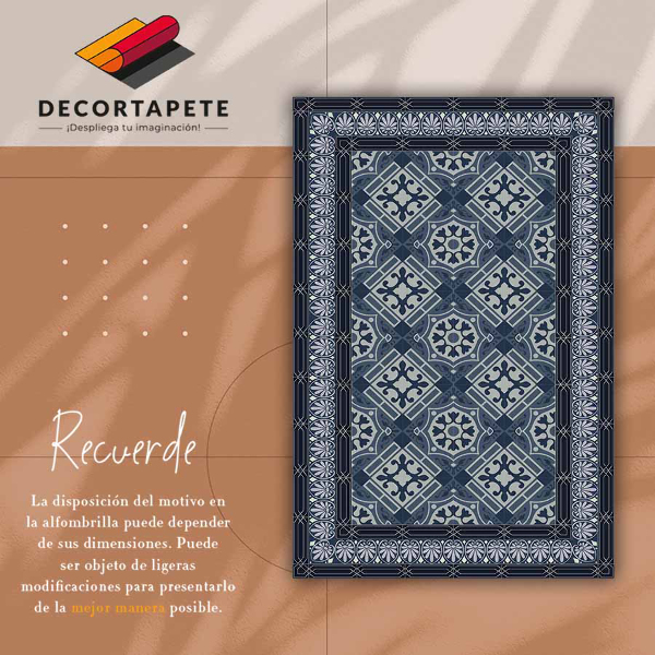 Modny winylowy dywan Granatowa talavera