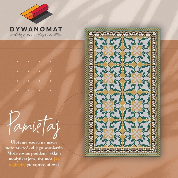 Modny dywan winylowy do domu Styl Boho