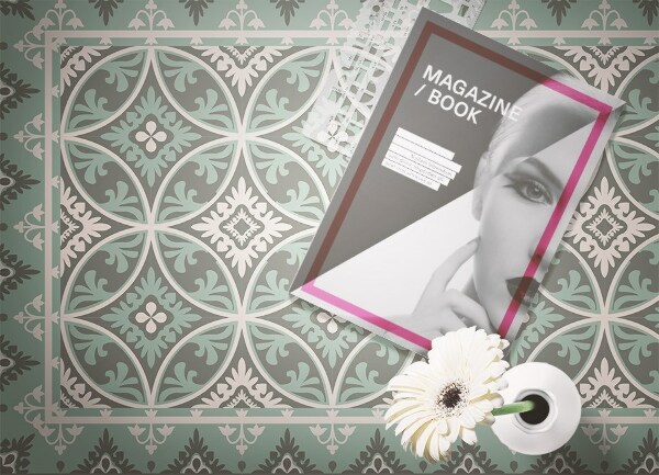 Dywan winylowy do domu Koła retro wzór