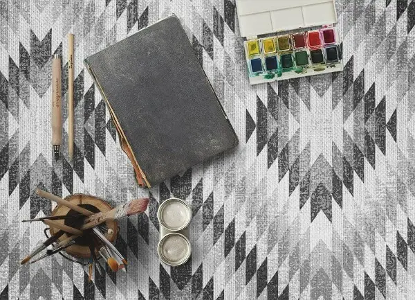 Modny dywan winylowy Szary geometryczny wzór