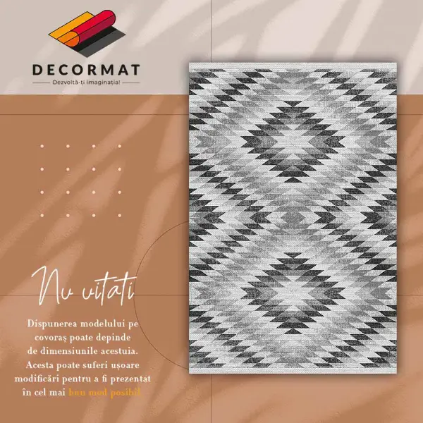 Modny dywan winylowy Szary geometryczny wzór