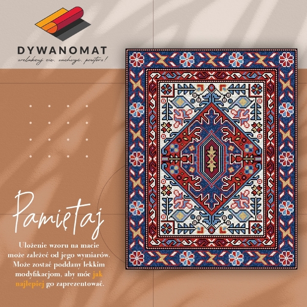 Modny uniwersalny dywan winylowy Ludowe ornamenty