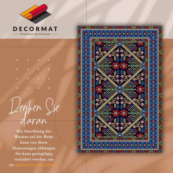 Winylowy dywan Geometryczne kwiaty retro
