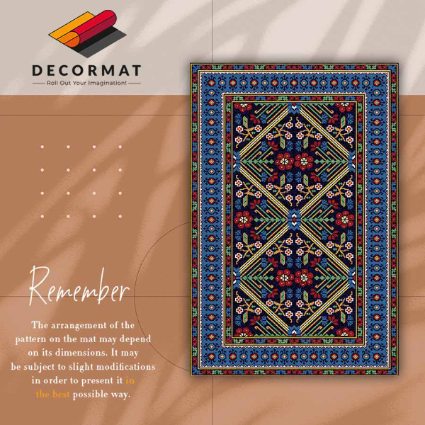 Winylowy dywan Geometryczne kwiaty retro