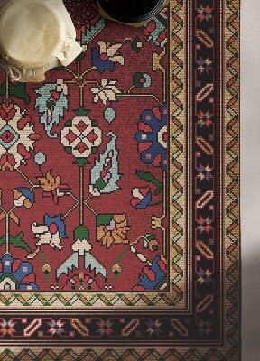 Modny winylowy dywan Ludowa mozaika