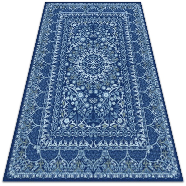 Modny dywan winylowy Niebieski antyczny styl