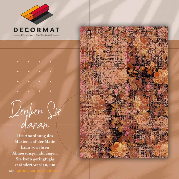 Modny winylowy dywan Vintage kwiaty
