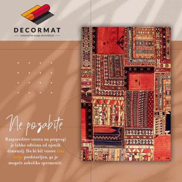 Modny dywan winylowy Patchwork abstrakcja