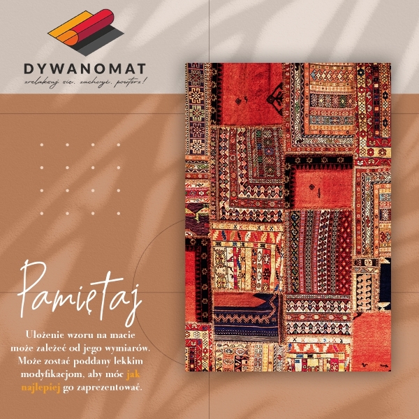 Modny dywan winylowy Patchwork abstrakcja