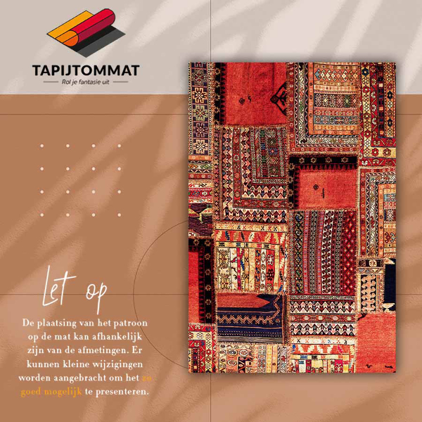 Modny dywan winylowy Patchwork abstrakcja