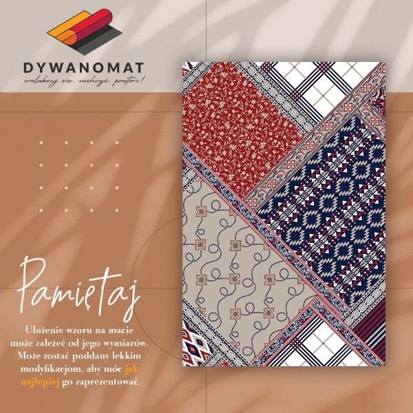 Modny dywan winylowy do domu Retro mix
