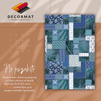 Modny dywan winylowy Tropikalny patchwork