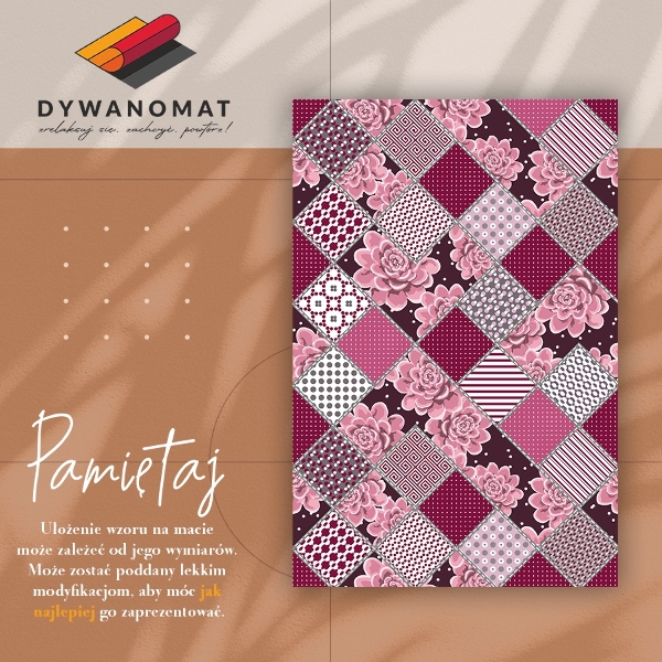 Dywan winylowy do domu Sukulenty kolaż