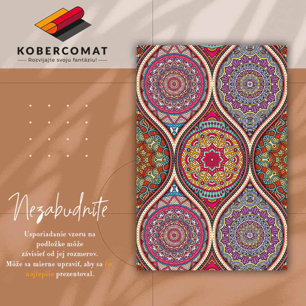 Modny uniwersalny dywan winylowy Kolorowa mandala
