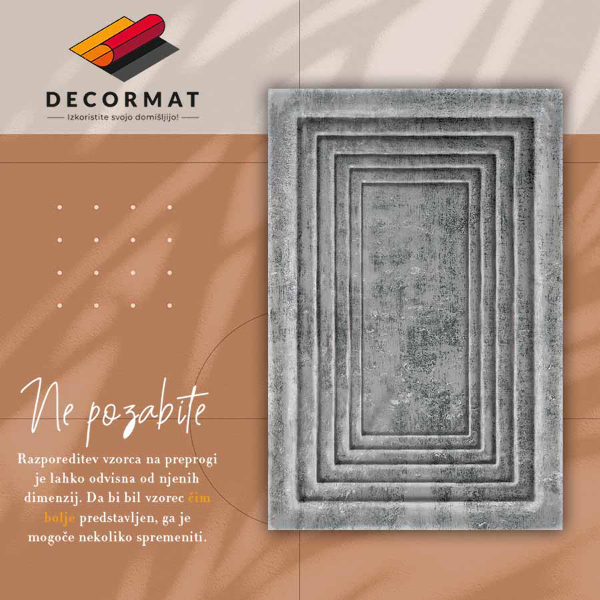 Wewnętrzny dywan winylowy Betonowe ramy