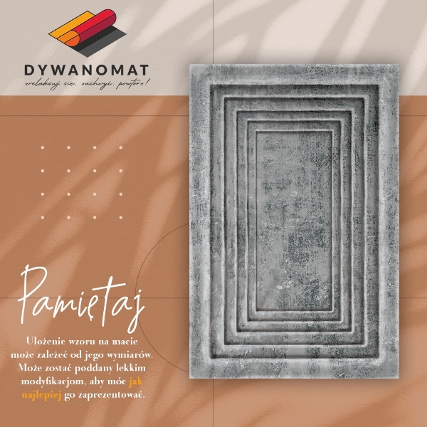 Wewnętrzny dywan winylowy Betonowe ramy