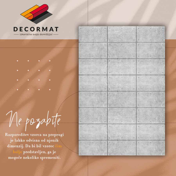 Dywan winylowy do domu Betonowa kostka