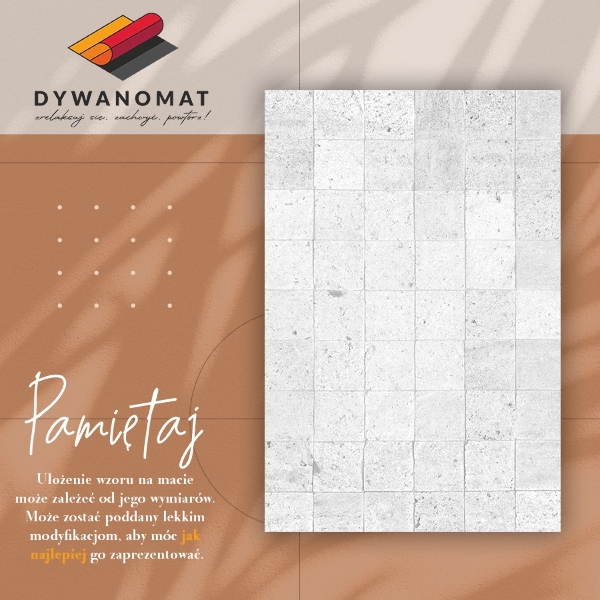 Dywan winylowy do domu Betonowa kostka