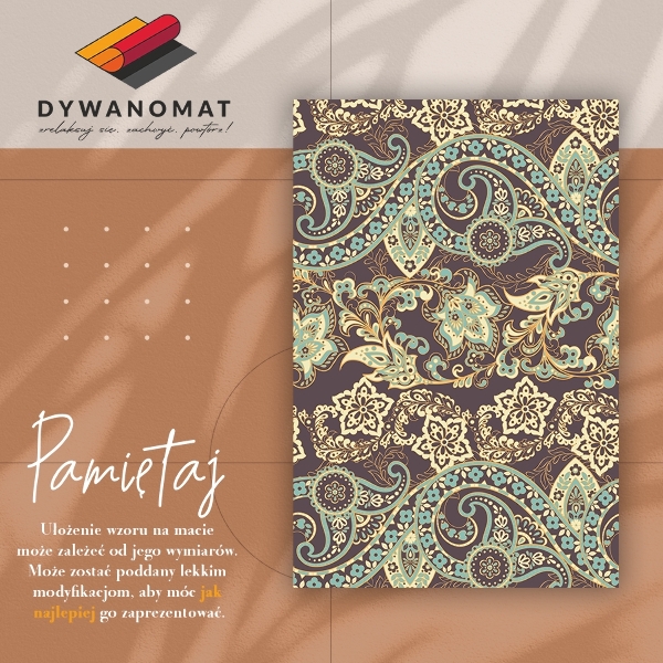 Winylowy dywan Paisley azjatycki styl