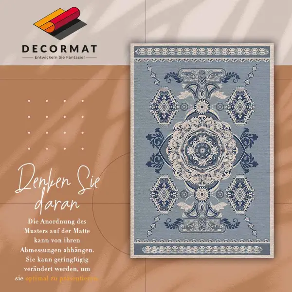 Modny winylowy dywan Hinduska geometria