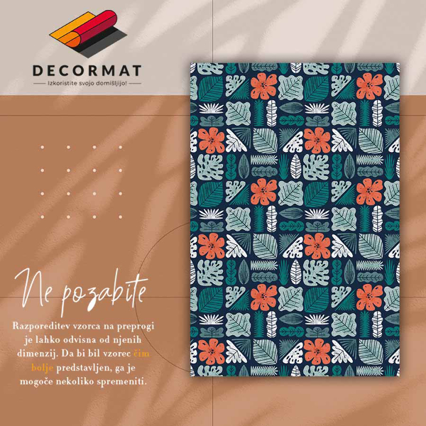 Uniwersalny dywan winylowy Geometryczne kwiaty