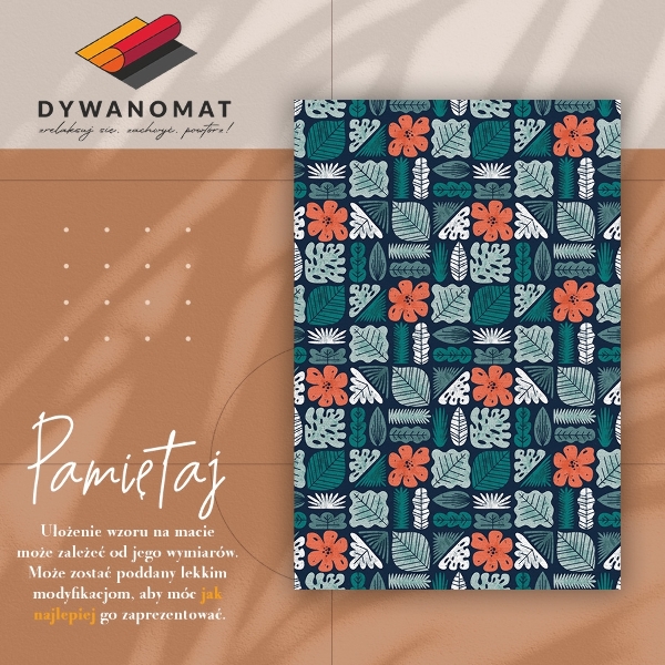 Uniwersalny dywan winylowy Geometryczne kwiaty