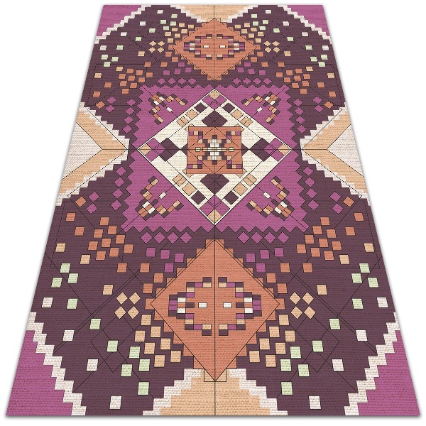 Modny winylowy dywan Geometryczne romby