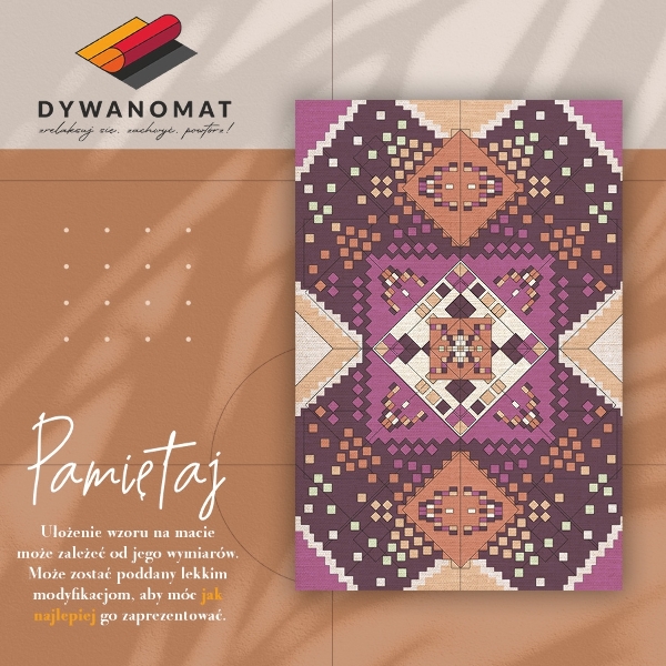 Modny winylowy dywan Geometryczne romby