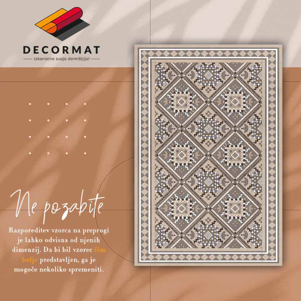 Dywan winylowy do domu Arabska geometria