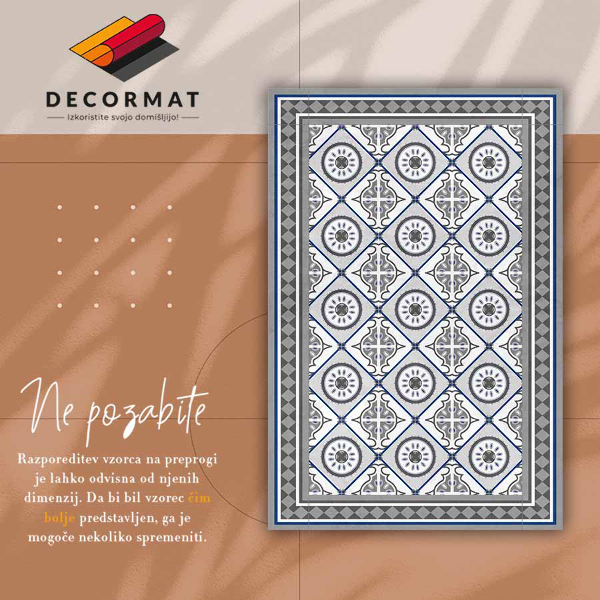 Modny winylowy dywan Geometryczne romby