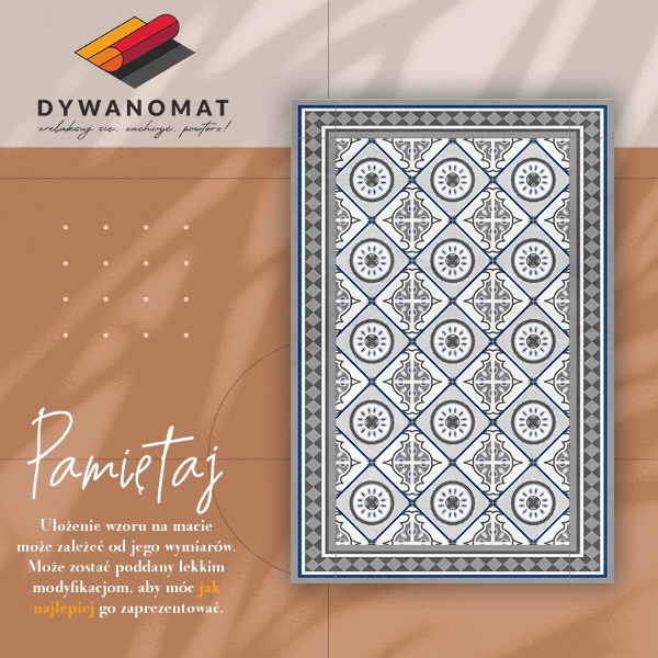 Modny winylowy dywan Geometryczne romby