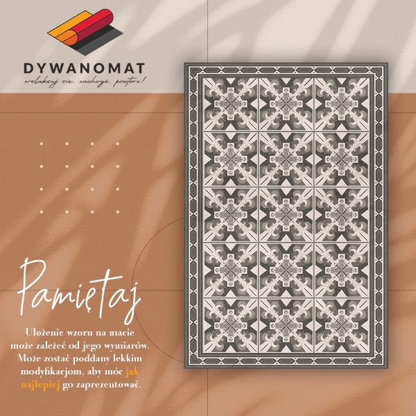 Modny winylowy dywan Geometryczne romby