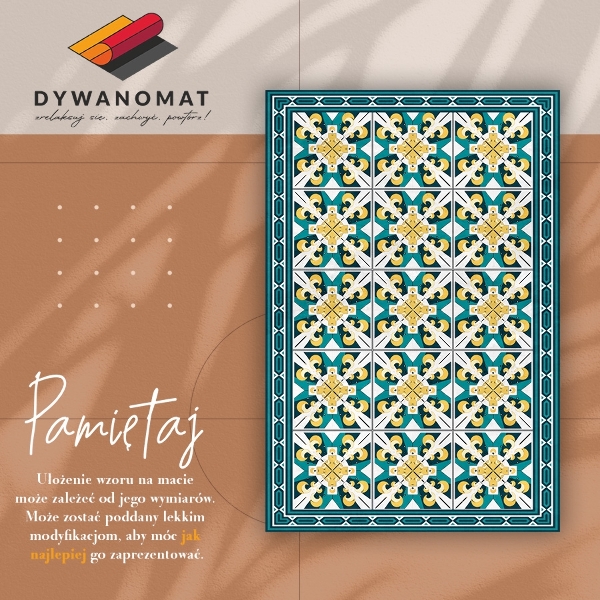 Modny winylowy dywan Geometryczne romby
