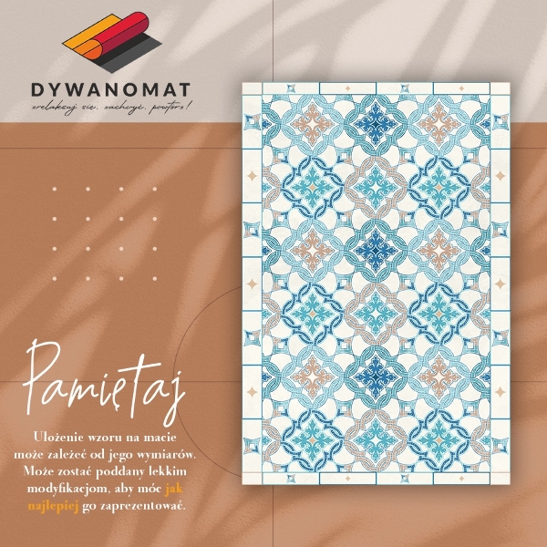 Modny winylowy dywan Geometryczny splot